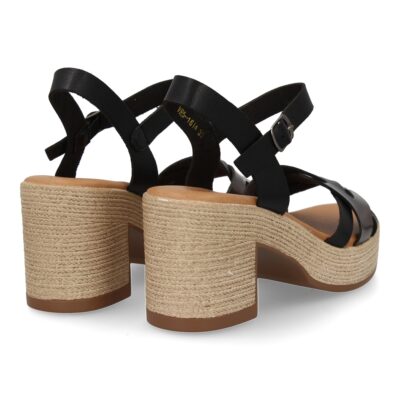 Sandalia de tacon para mujer diseño moderno elegante y comodo con tiras cruzadas en la pala - Imagen 5