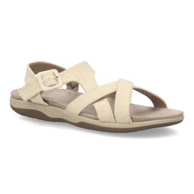 Sandalias planas de mujer diseño moderno, comodas con cierre de velcro y con tiras cruzadas - Imagen 3