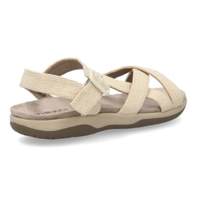 Sandalias planas de mujer diseño moderno, comodas con cierre de velcro y con tiras cruzadas - Imagen 4
