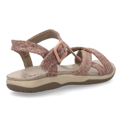 Sandalias planas de mujer diseño moderno, comodas con cierre de velcro y con tiras cruzadas - Imagen 5