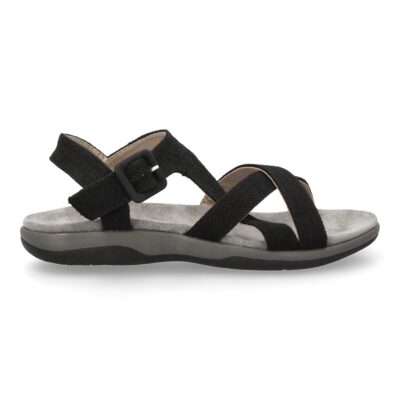 Sandalias planas de mujer diseño moderno, comodas con cierre de velcro y con tiras cruzadas - Imagen 2