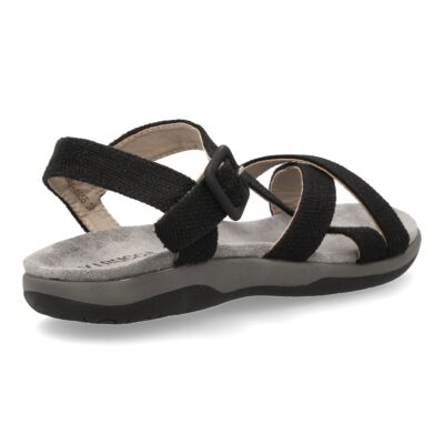 Sandalias planas de mujer diseño moderno, comodas con cierre de velcro y con tiras cruzadas - Imagen 4