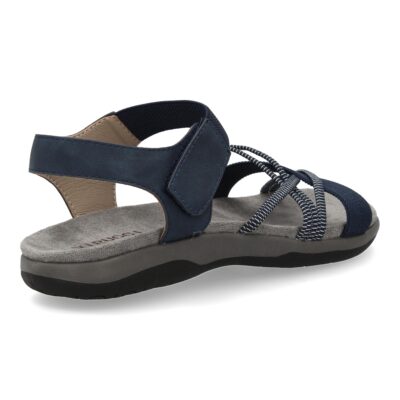 Sandalias planas de mujer diseño moderno, comodas con cierre de velcro y con tiras cruzadas - Imagen 5