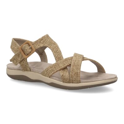Sandalias planas de mujer diseño moderno, comodas con cierre de velcro y con tiras cruzadas - Imagen 3