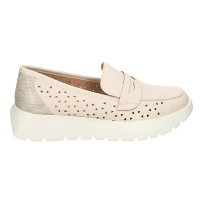 Mocasin Plano de Mujer, Comodo y Ligero, Diseño Calado, Suela Dentada y Adorno en la Pala - Imagen 2