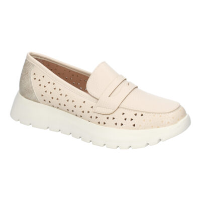 Mocasin Plano de Mujer, Comodo y Ligero, Diseño Calado, Suela Dentada y Adorno en la Pala - Imagen 3
