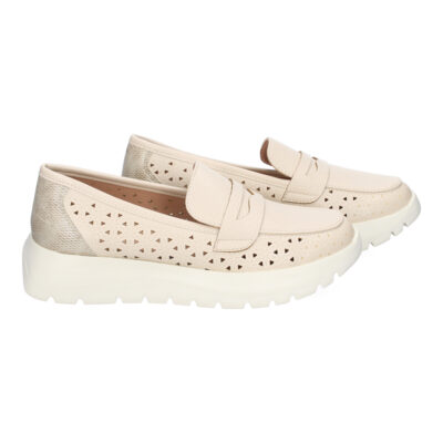 Mocasin Plano de Mujer, Comodo y Ligero, Diseño Calado, Suela Dentada y Adorno en la Pala - Imagen 5