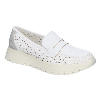 Mocasin Plano de Mujer, Comodo y Ligero, Diseño Calado, Suela Dentada y Adorno en la Pala - Imagen 3