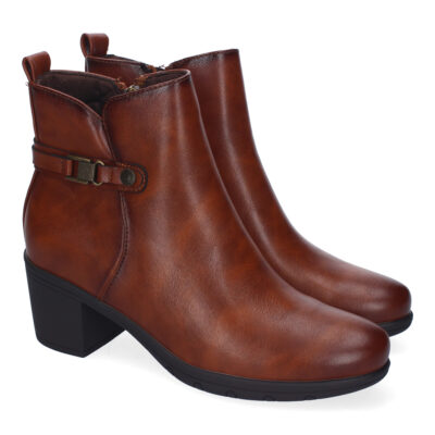 Botines de Tacón para Mujer, Comodos y Eleganes, Adorno Metalico