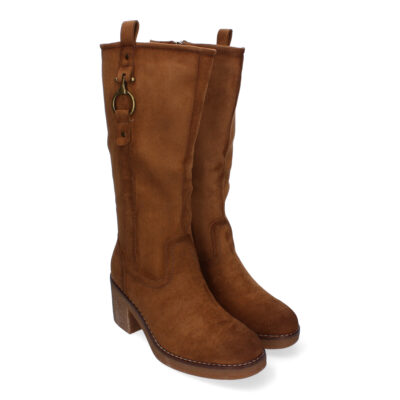 Botas de Tacón para Mujer, Comodas y Elegantes, Adorno de Hebilla