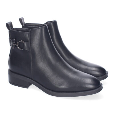 Botines de Tacón Campero para Mujer, Comodos y Eleganes, Adorno Metalico