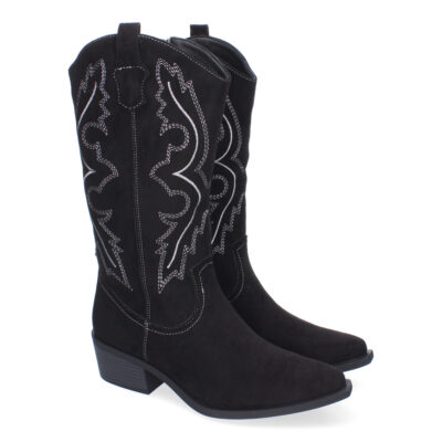 Bota de Mujer Estilo Cowboy con Detalles Elegantes y Comodidad para el Día a Día, Perfectas para Salidas Informales o Eventos Especiales, Diseño Clásico que Aporta un Toque Chic
