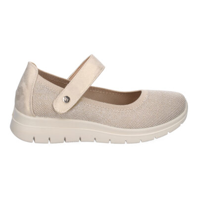 Zapatilla Plana Comoda para Mujer, Material Elastico, Cierre de Velcro - Imagen 2