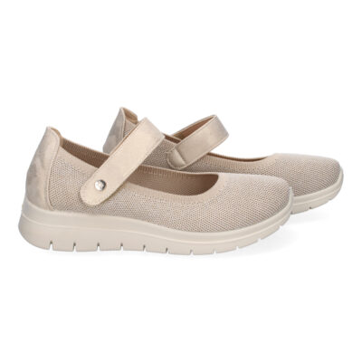 Zapatilla Plana Comoda para Mujer, Material Elastico, Cierre de Velcro - Imagen 5