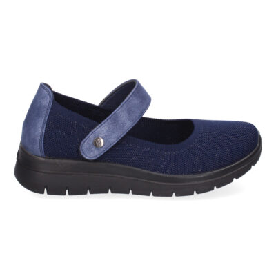 Zapatilla Plana Comoda para Mujer, Material Elastico, Cierre de Velcro - Imagen 2