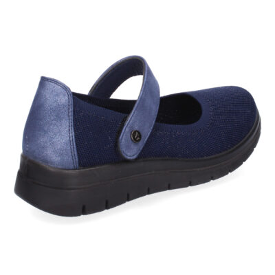Zapatilla Plana Comoda para Mujer, Material Elastico, Cierre de Velcro - Imagen 4