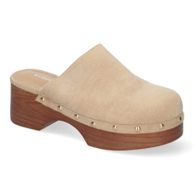 Zueco de Tacón para mujer, cómodo, Diseño imitación Madera - Imagen 3