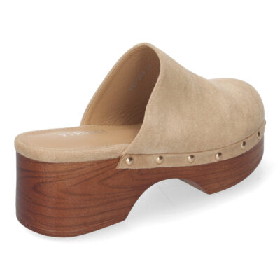 Zueco de Tacón para mujer, cómodo, Diseño imitación Madera - Imagen 4