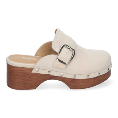 Zueco de Tacón para mujer, cómodo, Diseño imitación Madera - Imagen 2