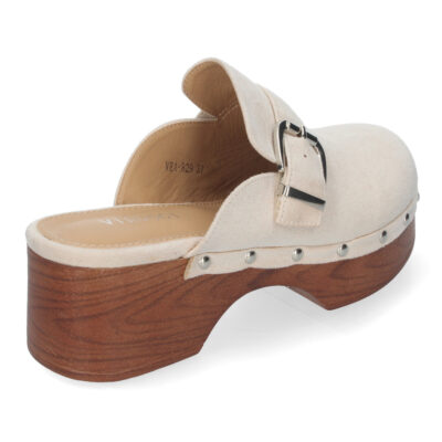 Zueco de Tacón para mujer, cómodo, Diseño imitación Madera - Imagen 4