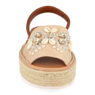 Sandalia de Plataforma con Yute y Pala con Adornos de Conchas - Imagen 3