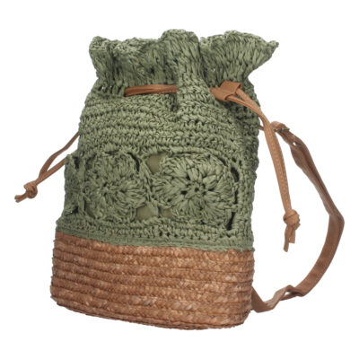 Mochila de Rafía con Cierre de Tiras - Imagen 2
