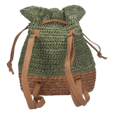 Mochila de Rafía con Cierre de Tiras - Imagen 3