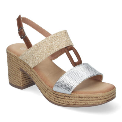 Sandalia de Verano para Mujer, con Tacón Estilizado y Detalles Elegantes - Imagen 3