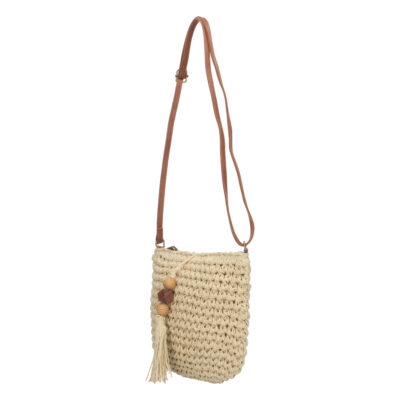 Bolso de Hombro Rafia y Cremallera - Imagen 2