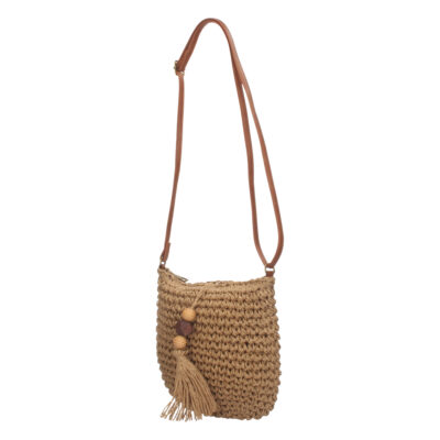 Bolso de Hombro Rafia y Cremallera - Imagen 2