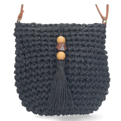 Bolso de Hombro Rafia y Cremallera - Imagen 3