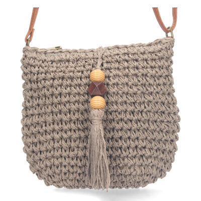 Bolso de Hombro Rafia y Cremallera - Imagen 3