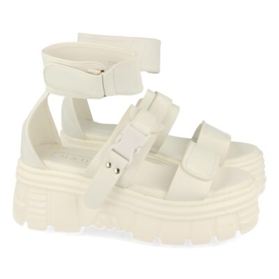 Sandalia de Plataforma con Velcro