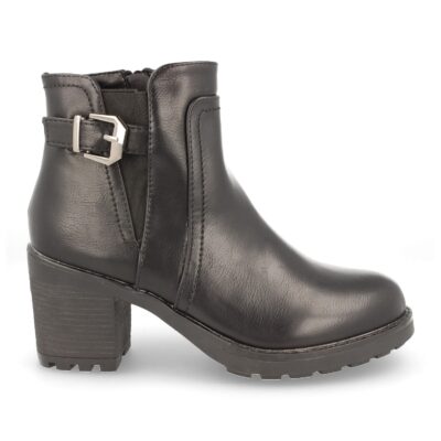 Botin de tacon con cremallera