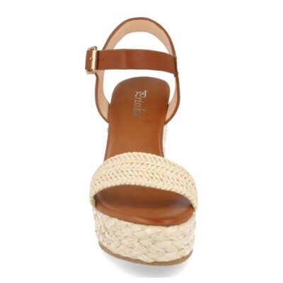 Sandalia de Cuña con Rafia Estilo Ankle Strap - Imagen 3