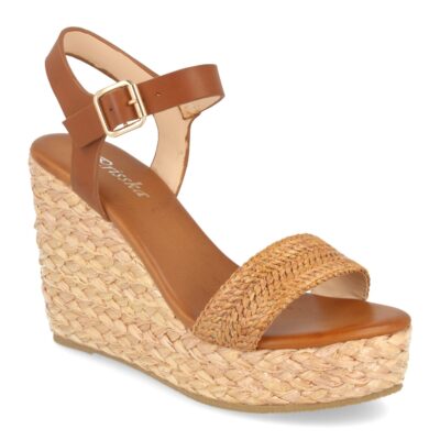Sandalia de Cuña con Rafia Estilo Ankle Strap - Imagen 2