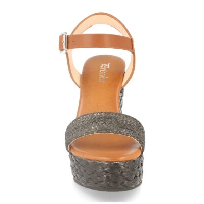 Sandalia de Cuña con Rafia Estilo Ankle Strap - Imagen 3
