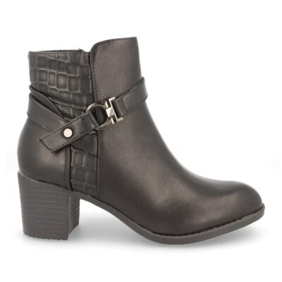 Botin de tacon con cremallera