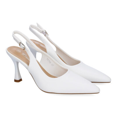 Zapato para Mujer, Estilo Salón, con Tacón, Puntera Fina, talon abierto