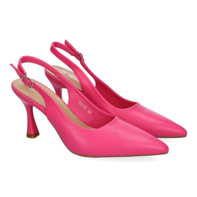 Zapato para Mujer, Estilo Salón, con Tacón, Puntera Fina, talon abierto
