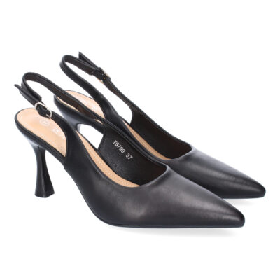 Zapato para Mujer, Estilo Salón, con Tacón, Puntera Fina, talon abierto