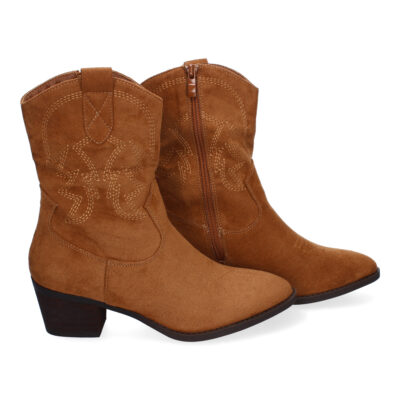 Botines de Tacón para Mujer, Estilo Campero, Detalles Bordados - Imagen 5