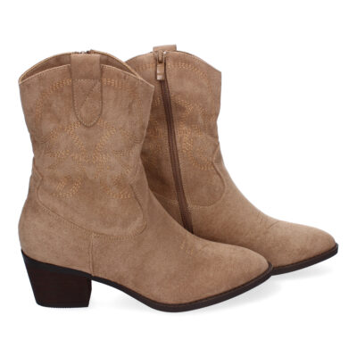 Botines de Tacón para Mujer, Estilo Campero, Detalles Bordados - Imagen 5