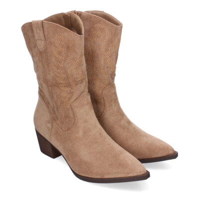 Botas Estilo Cowboy para Mujer, Comodas con Adornos Bordado