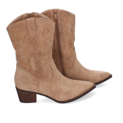 Botas Estilo Cowboy para Mujer, Comodas con Adornos Bordado - Imagen 5