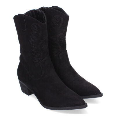 Botas Estilo Cowboy para Mujer, Comodas con Adornos Bordado