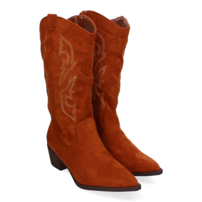 Bota Campera para Mujer, Comodas con Adornos Bordado