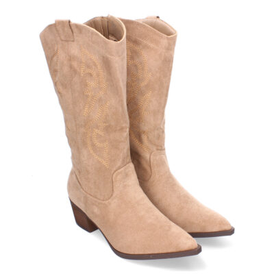 Bota Campera para Mujer, Comodas con Adornos Bordado