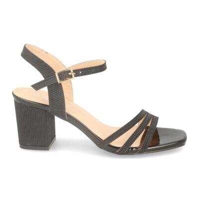 Sandalia de Tacón Ankle Strap Tripe Pala Fina