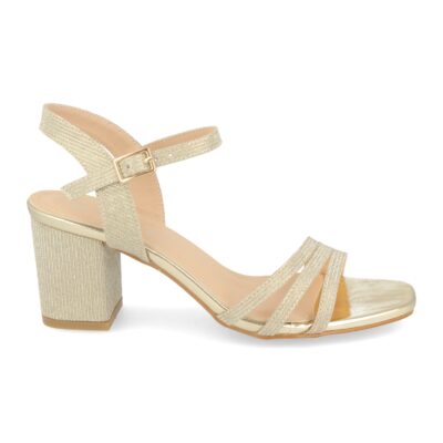 Sandalia de Tacón Ankle Strap Tripe Pala Fina